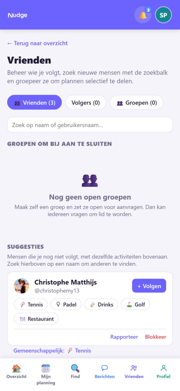 Vrienden en groepen